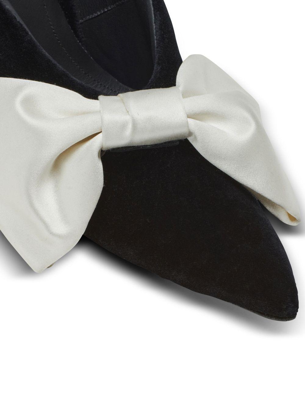 Clara 100mm satin-bow pumps Product Image