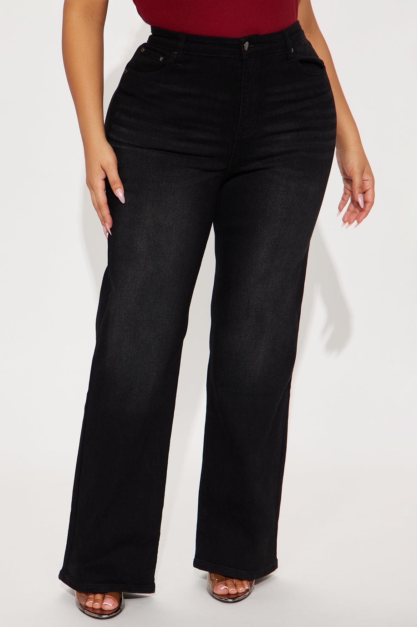Everyday Basic Straight Leg Denim Jeans - Black Product Image