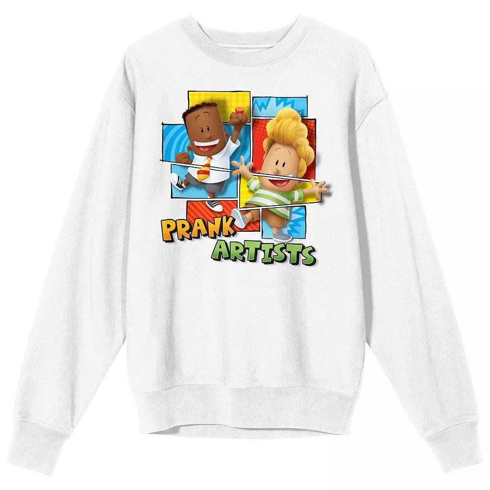 Men's Bioworld Captain Underpants George & Harold "Prank Artists" Long Sleeve Graphic Tee, Size: XXL, White Product Image