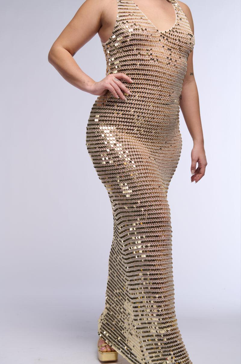 TAKE ME TO IBIZA SEQUIN MAXI DRESS Product Image