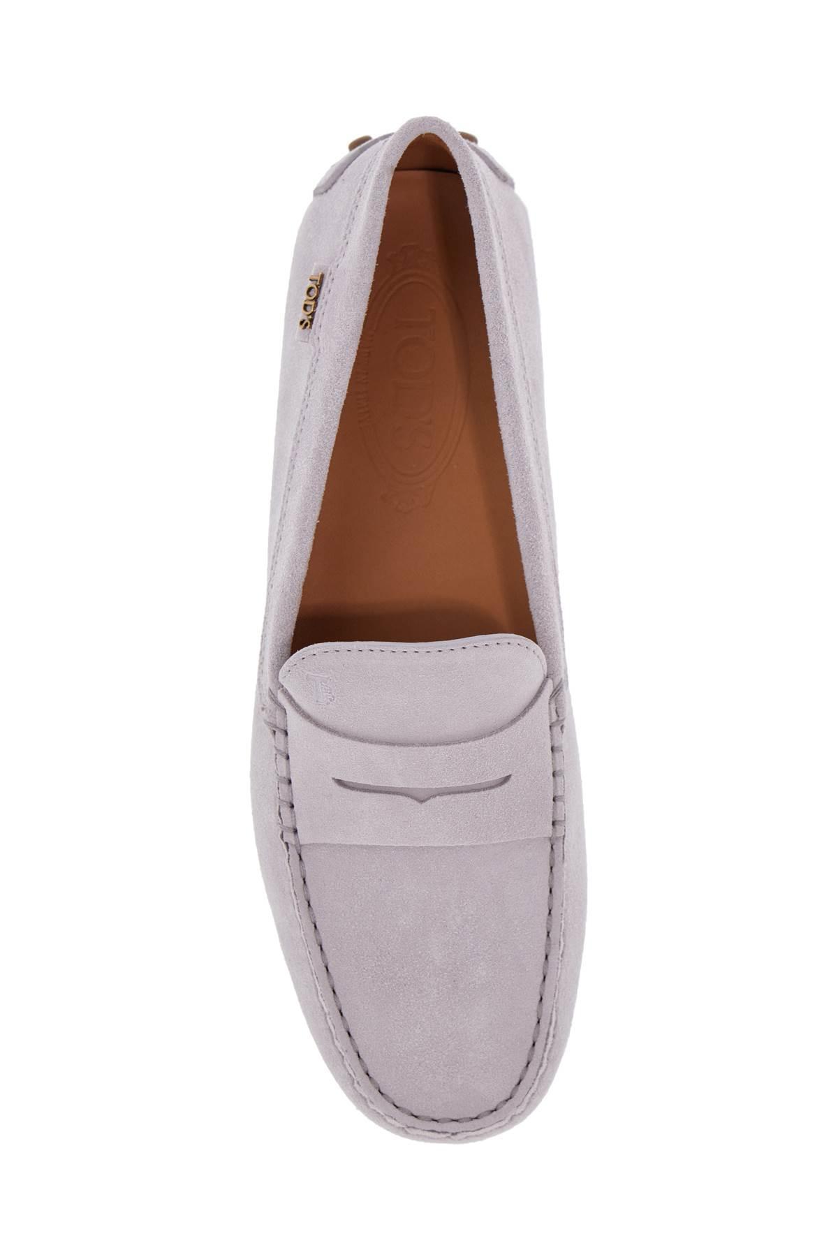TOD'S Light Grey Suede Leather Driving Moccasin Product Image