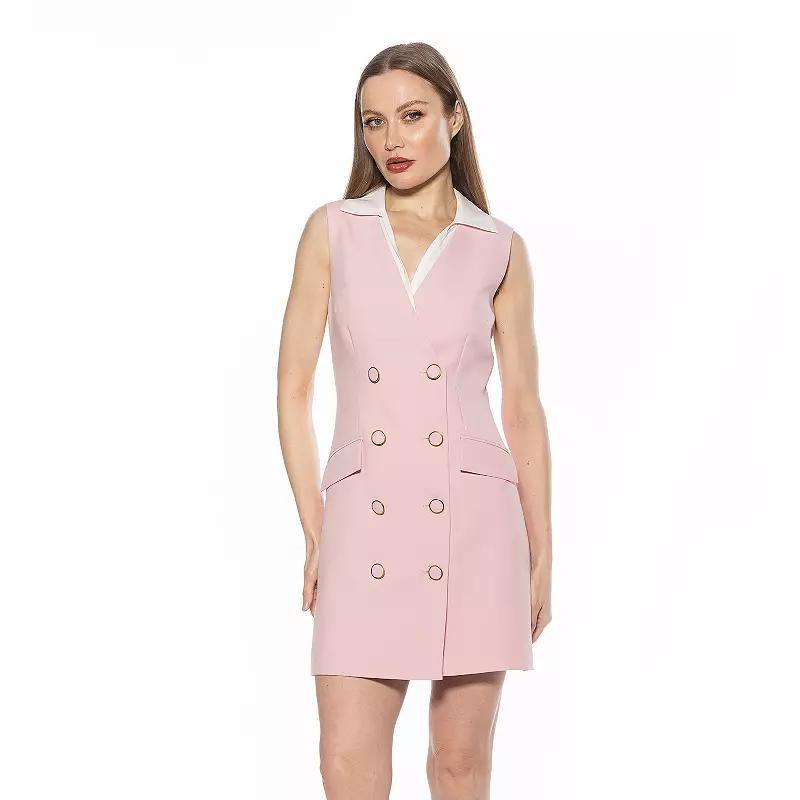 Women's ALEXIA ADMOR Rune Sleeveless Collar Vest Dress, Size: 8, Leopard Product Image