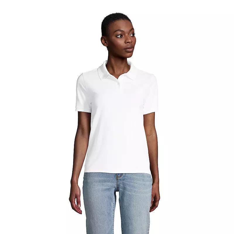 Womens Lands End Mesh Polo Shirt Product Image
