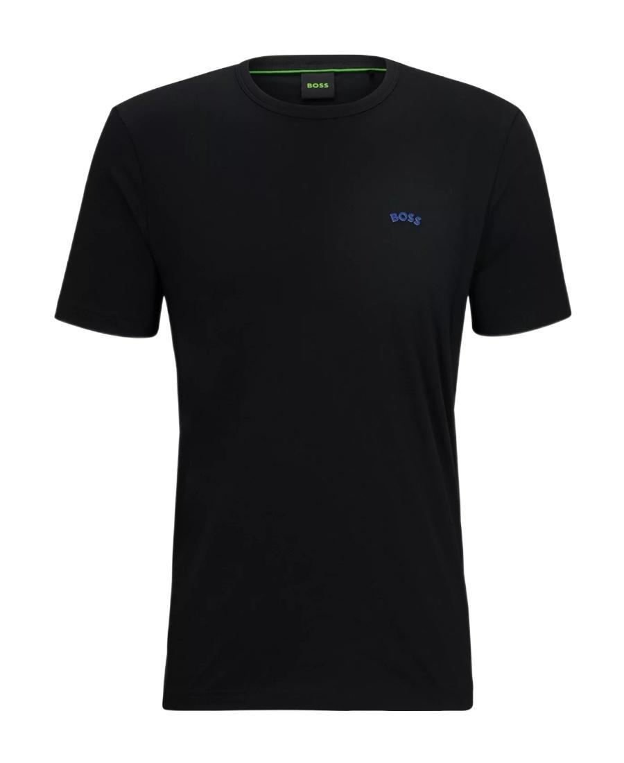 HUGO BOSS Logo-print Cotton T-shirt In Black Product Image