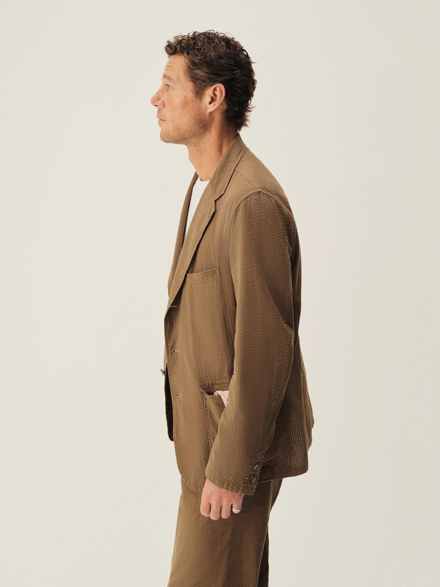 Walnut Lightweight Seersucker Carry-On Jacket Product Image