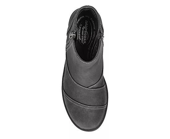 Aliah Easy Works by Easy Street Women's Slip Resistant Ankle Boots, Size: 10 Wide, Gray Product Image
