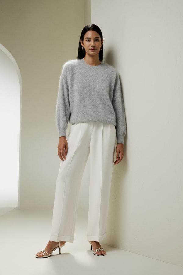 Brushed Cashmere Pullover Sweater Product Image