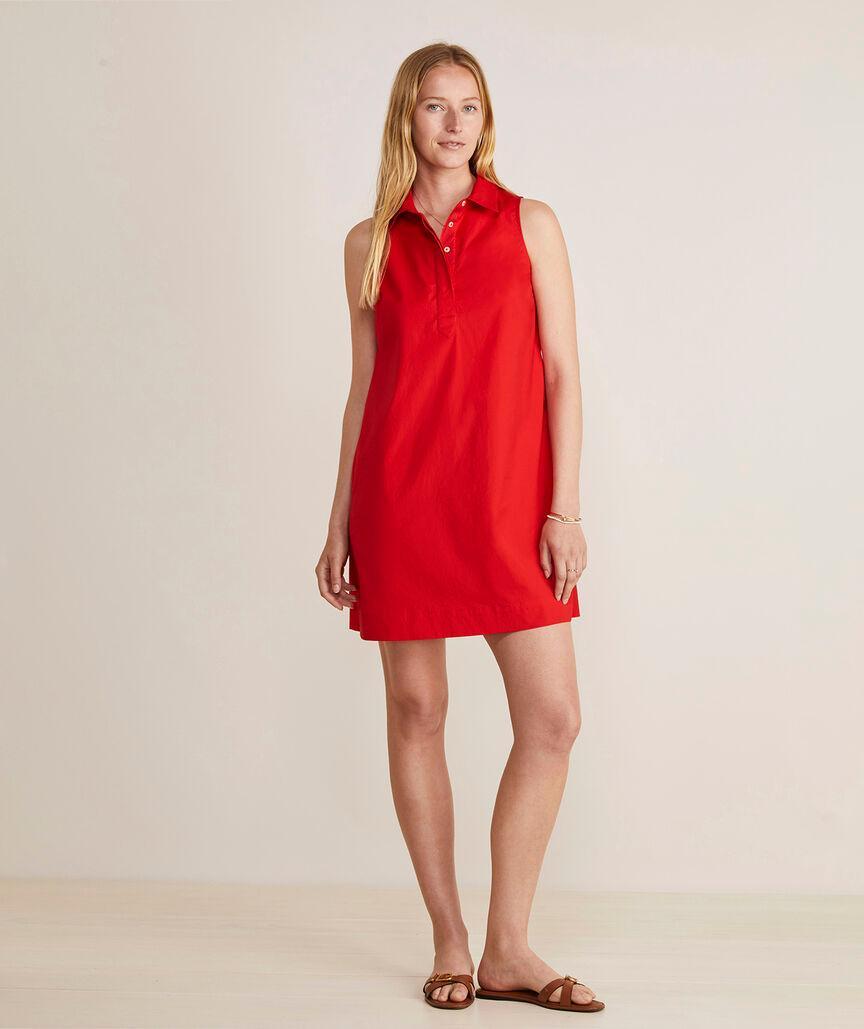 Poplin Sleeveless Popover Dress Product Image