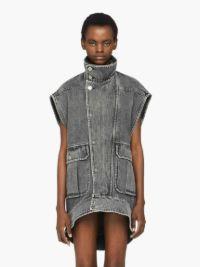 OVERSIZED SLEEVELESS HIGH NECK JACKET in grey | JW Anderson US  Product Image