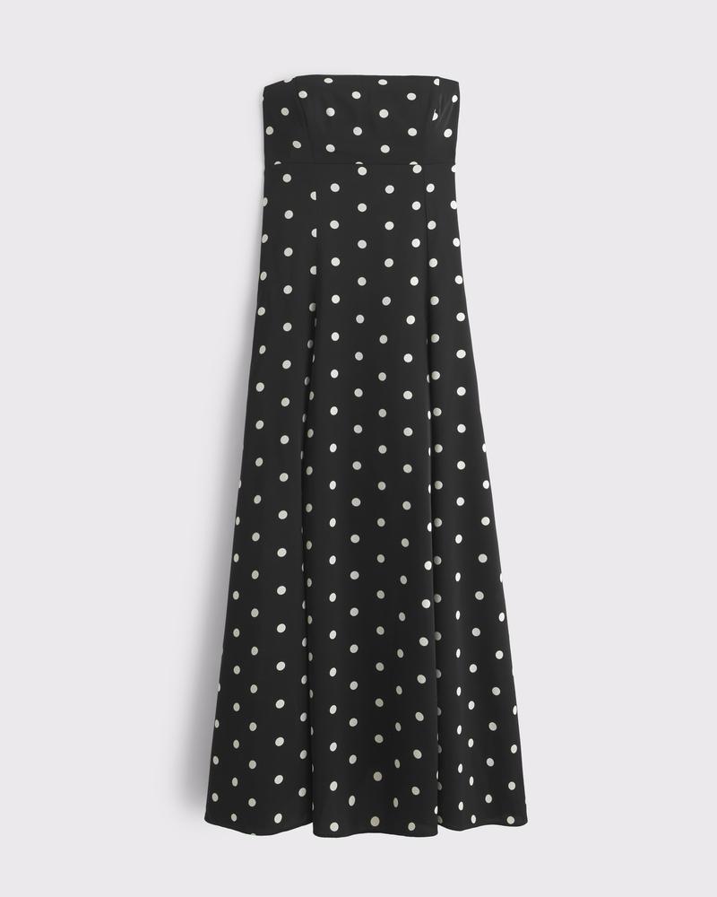 Godet Clasp-Back Midi Dress Product Image