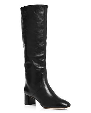 Loeffler Randall Womens Gia Pointed Toe Knee-High Leather Mid-Heel Boots Product Image
