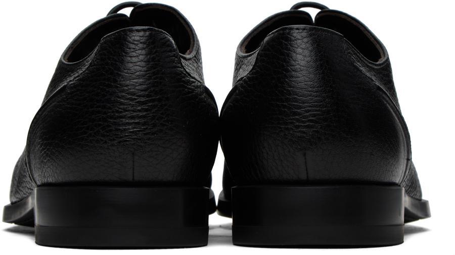 ZEGNA Black Siena Derbys In Ner Product Image