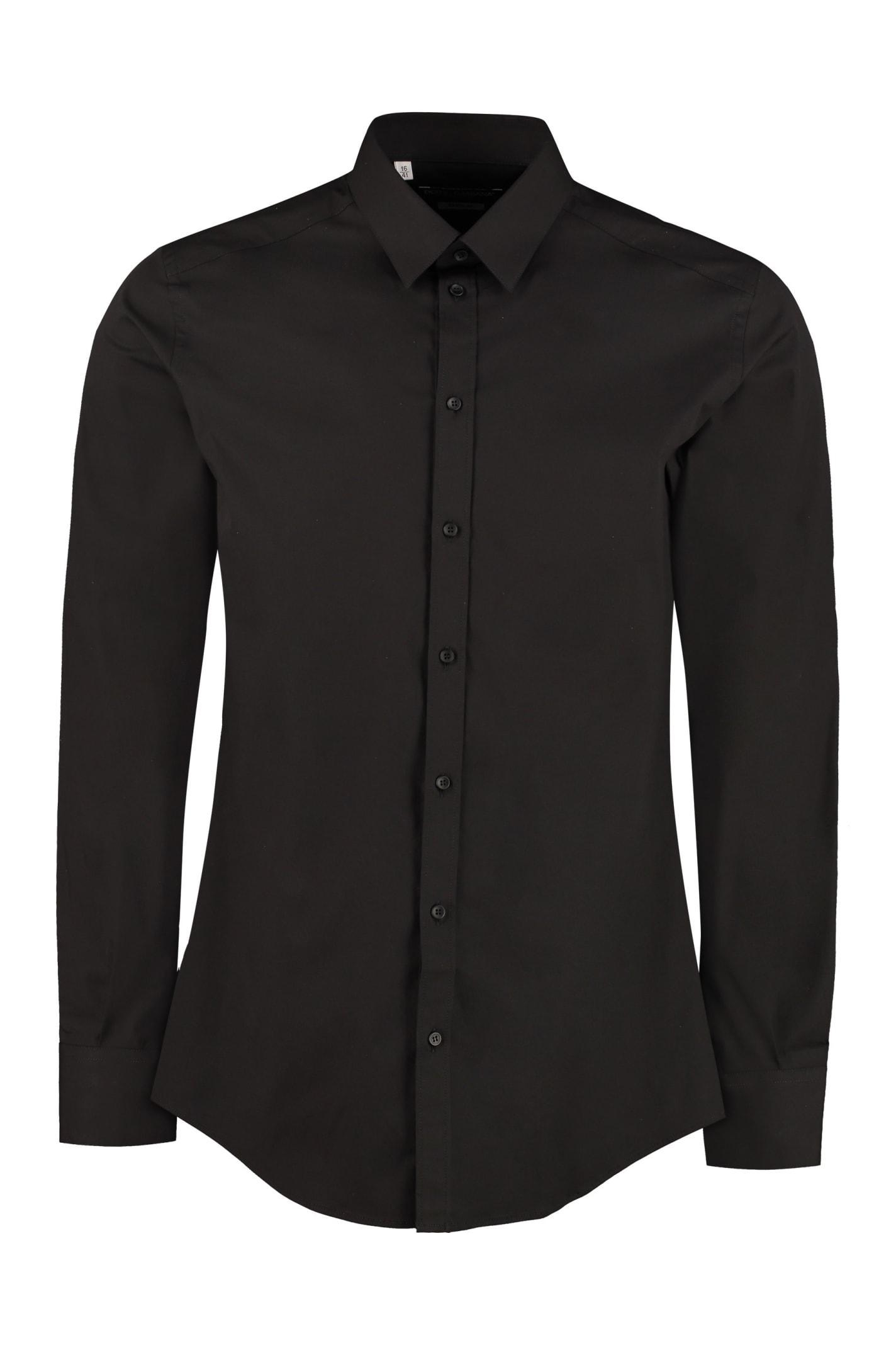 Dolce E Gabbana Mens Black Cotton Shirt Product Image
