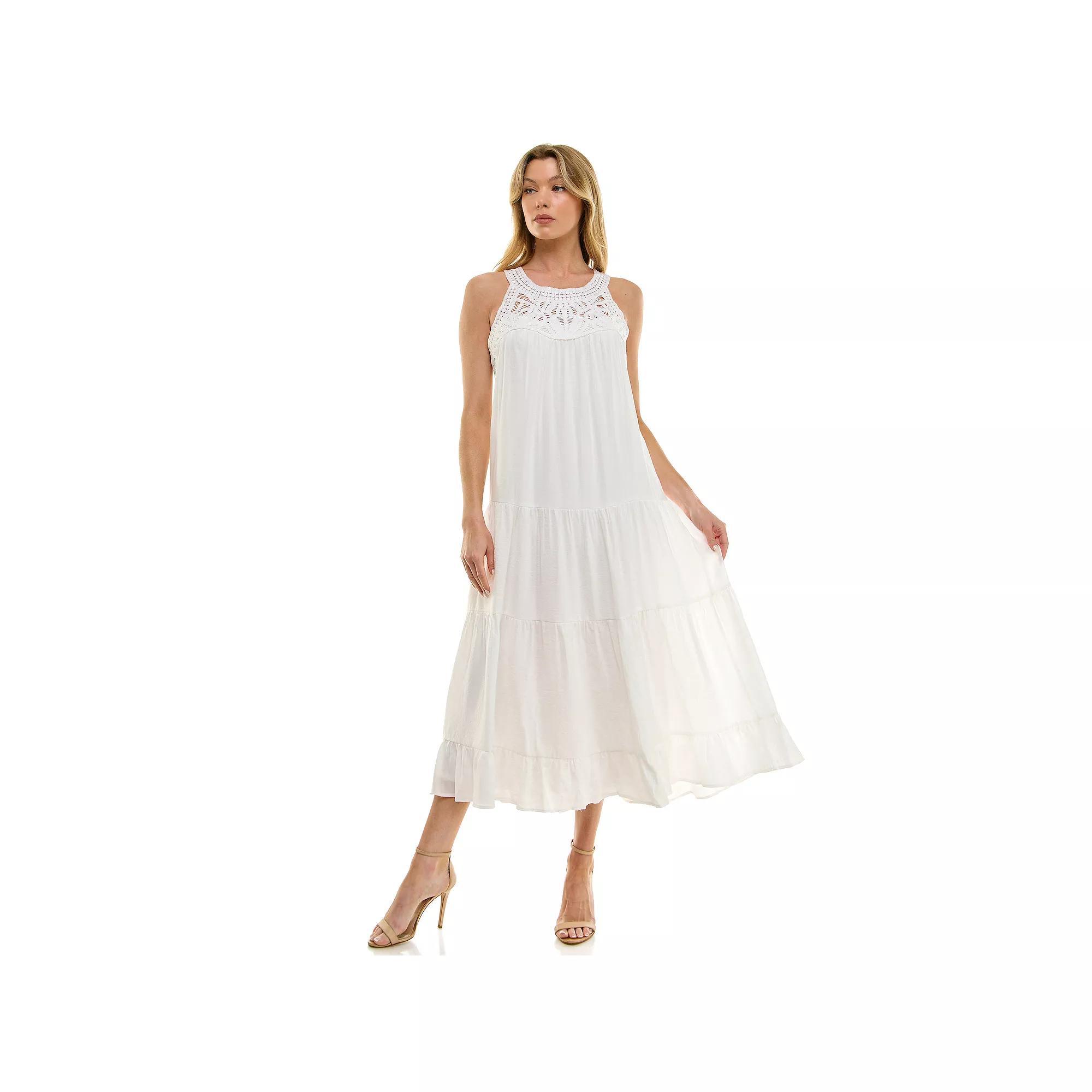 Women's Luxology Woven Tiered Maxi Dress, Size: Medium Product Image