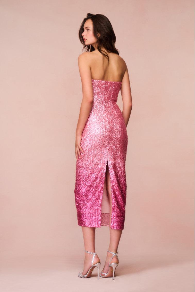 Stasia Sequined Ombré Midi Dress Product Image