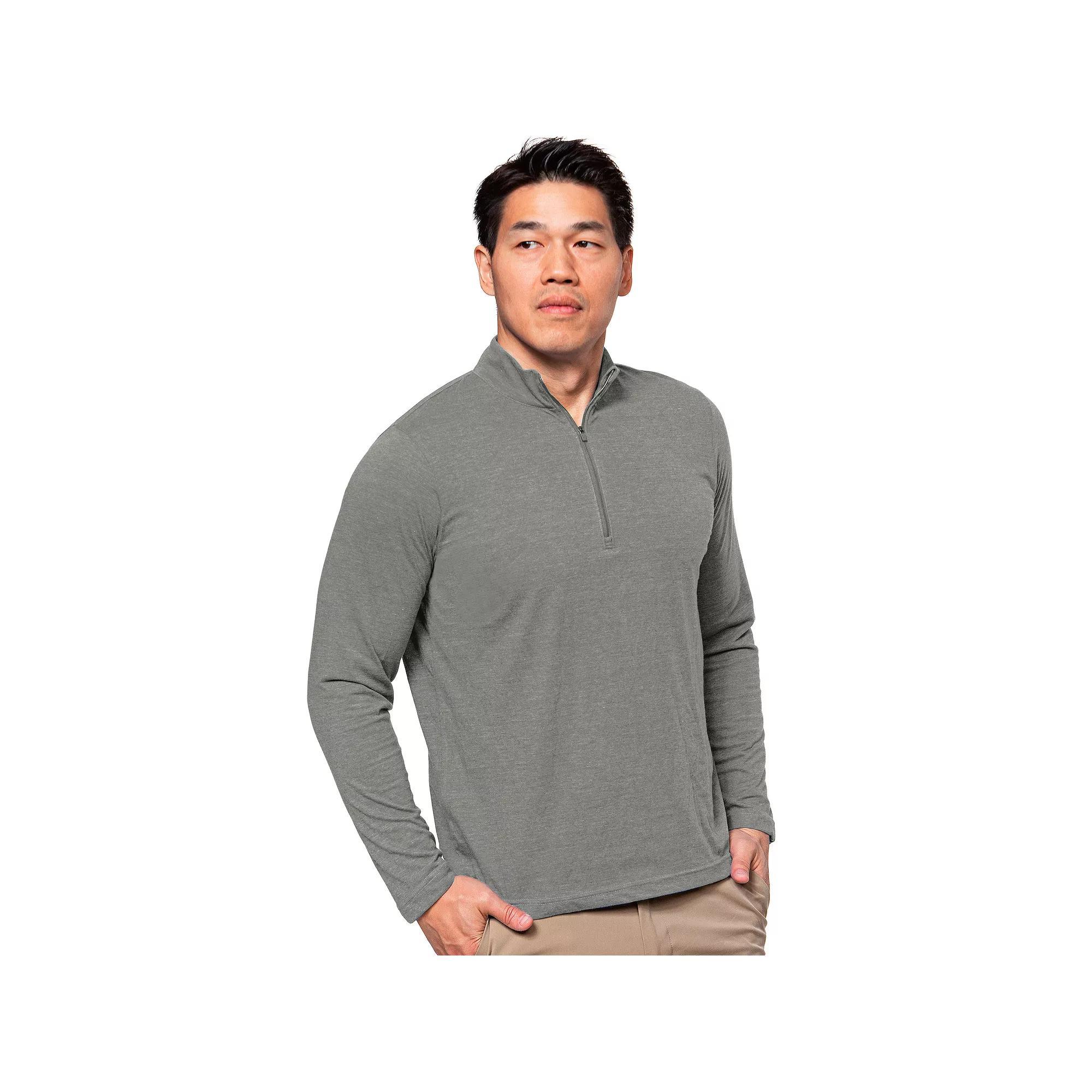 Men's Antigua Peak Quarter-Zip Pullover, Size: XL, Gray Product Image