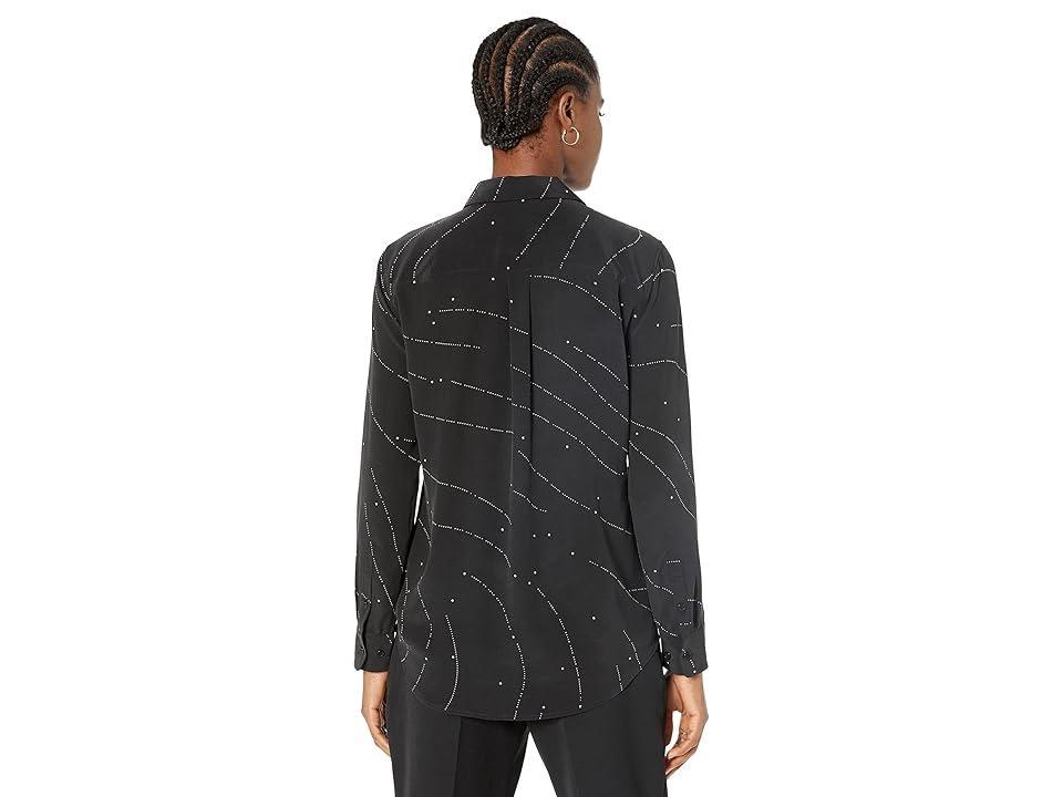 EQUIPMENT Signature Printed Blouse (True Black/Nature ) Women's Clothing Product Image