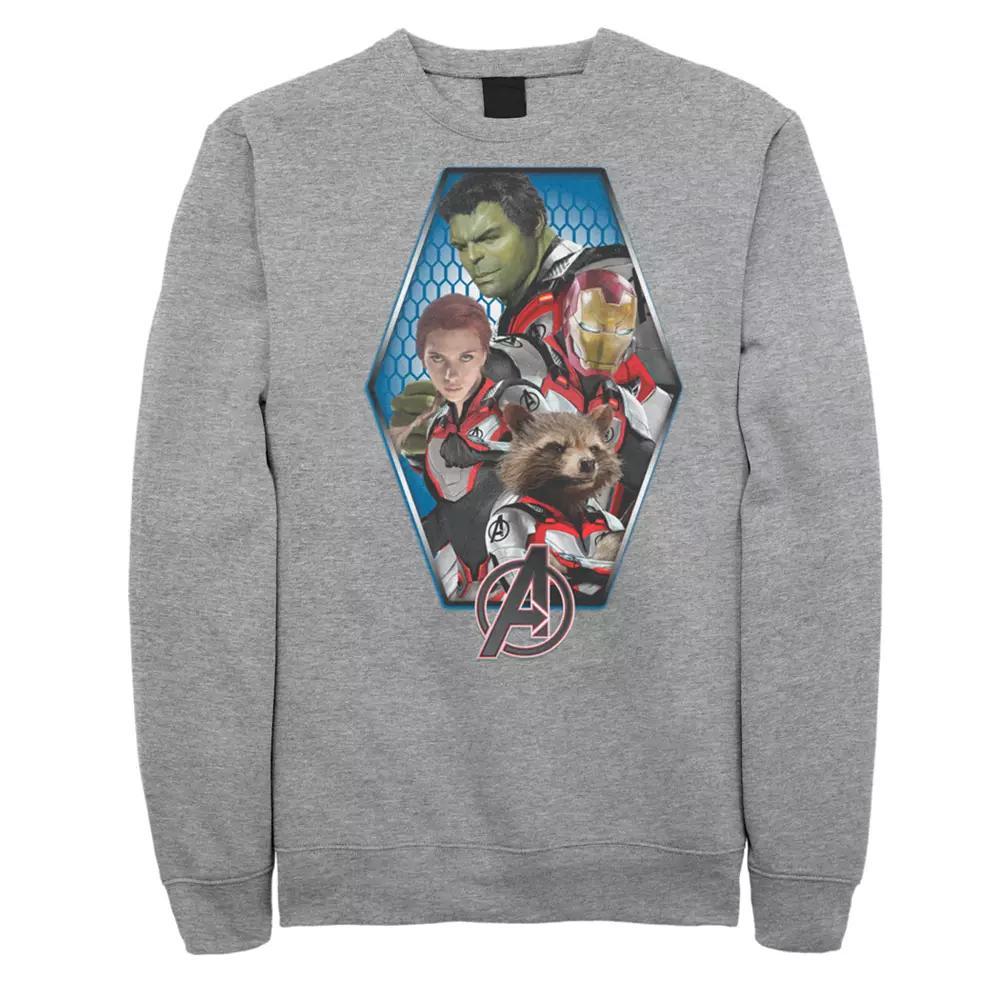 Men's Marvel Avengers Endgame Group Pose Sweatshirt, Size: 3XL, Athletic Grey Product Image