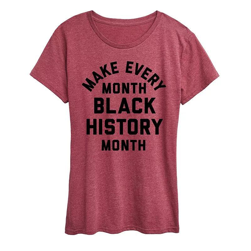 Women's Black History Month Graphic Tee, Size: XXL, Grey Gray Product Image