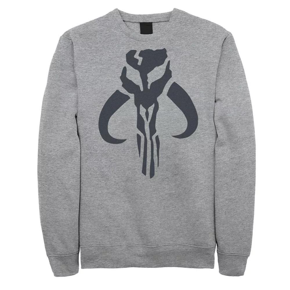 Big & Tall The Mandalorian Mythosaur Skull Logo Fleece Sweatshirt, Men's, Size: 4XL, Athletic Grey Product Image
