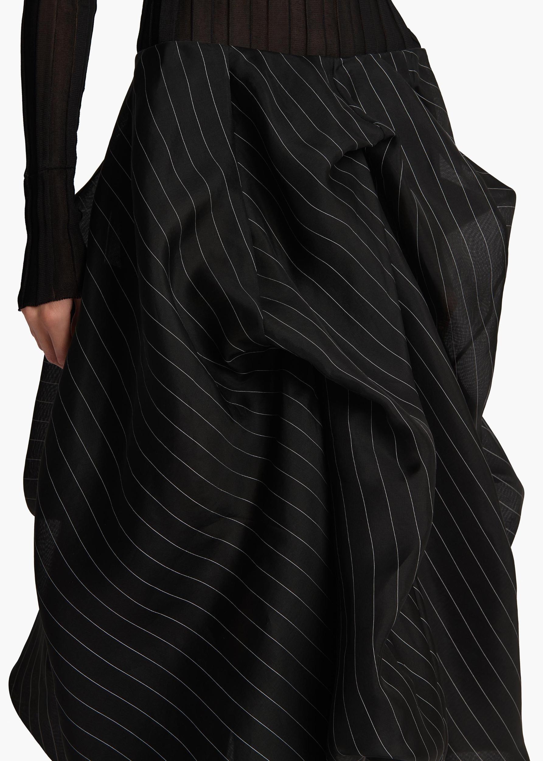 Lou Skirt in Black with White Stripe Product Image