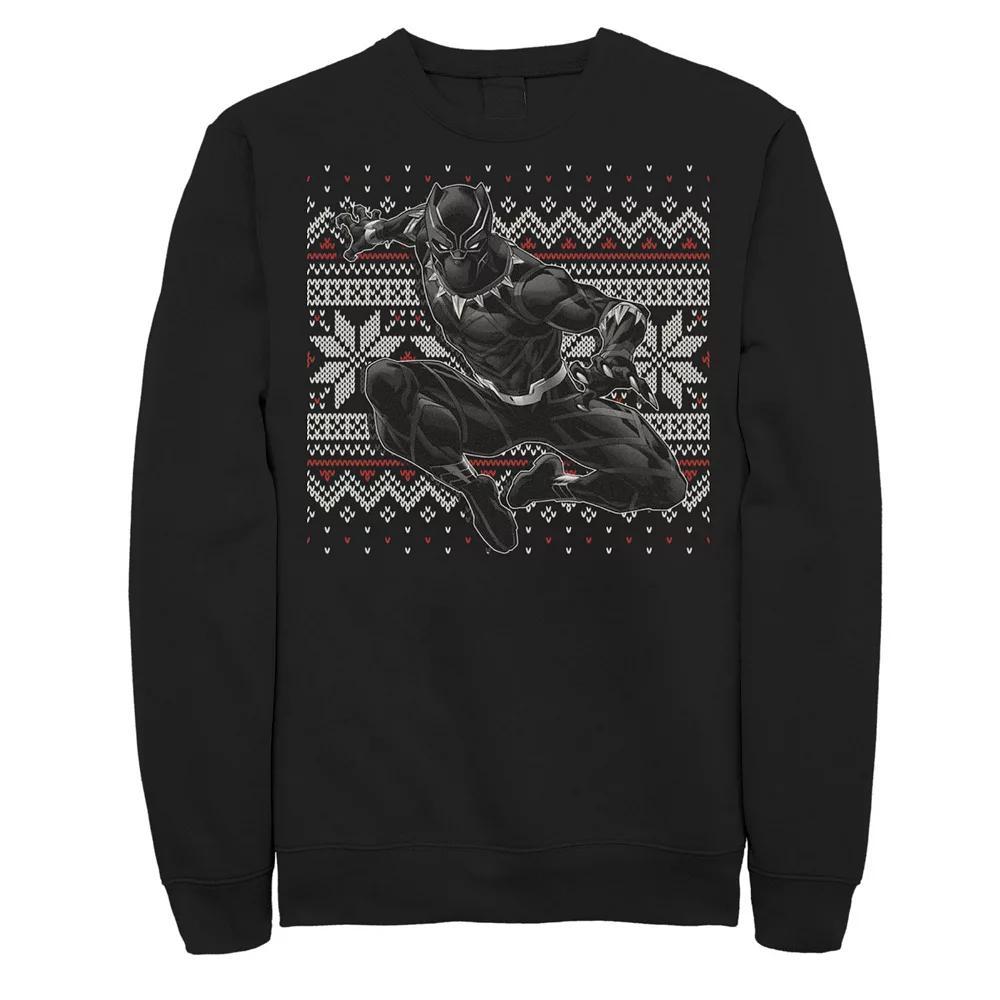 Men's Marvel Black Panther Crouch Ugly Christmas Sweatshirt, Size: XL Product Image