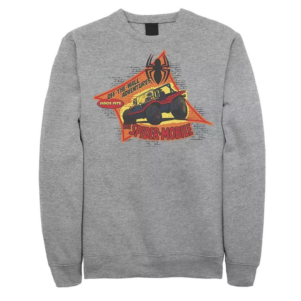 Mens Marvel Spider-Man Retro Spider-Mobile Adventures Fleece Athletic Grey Product Image