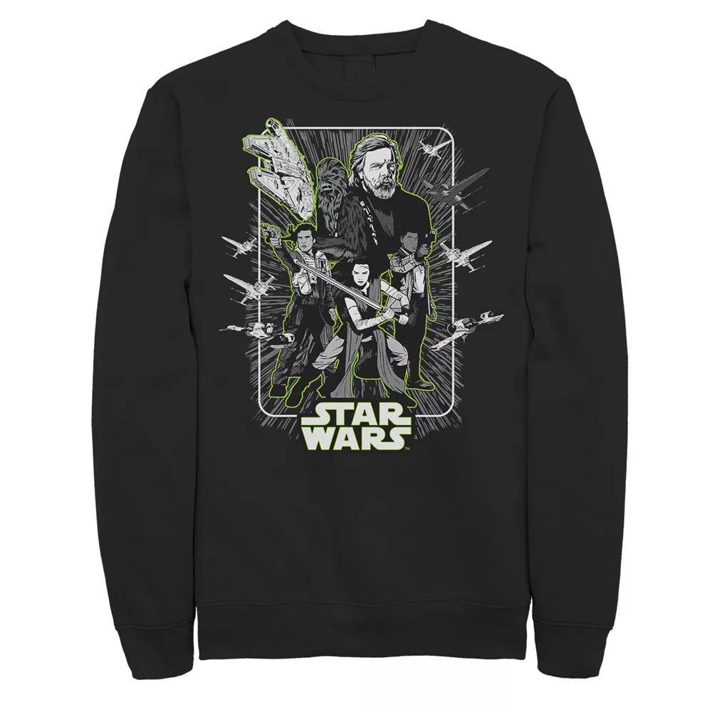 Mens Star Wars Simple Logo Outline Fleece Tee Product Image