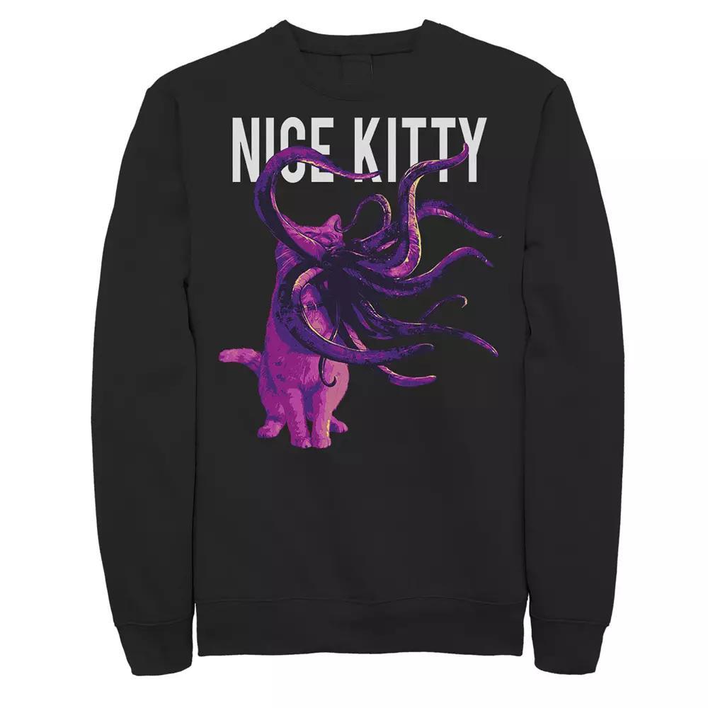 Men's Marvel Captain Marvel Goose Nice Kitty Tentacle Sweatshirt, Size: Small, Black Product Image