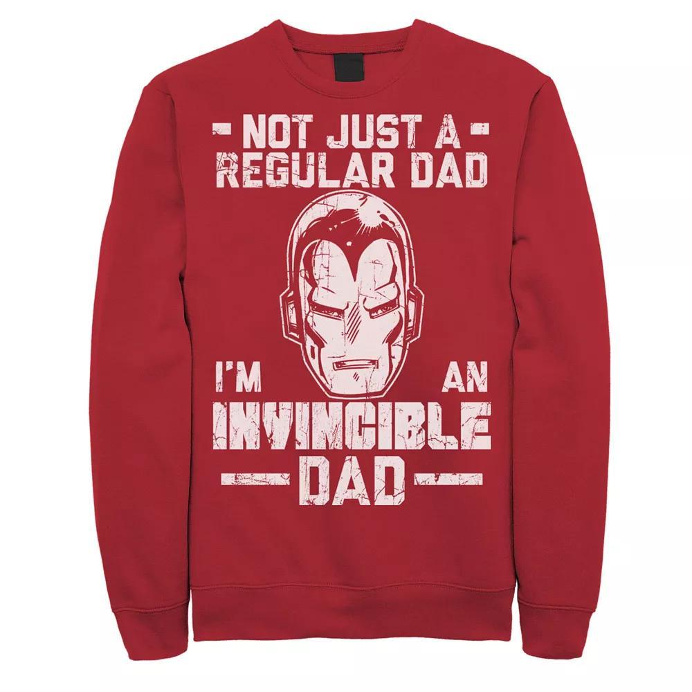 Men's Marvel Iron Man Father's Day Not Regular Dad Sweatshirt, Size: Medium, Red Product Image