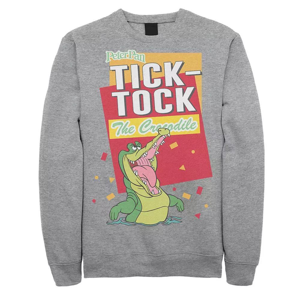 Disney's Peter Pan Tick-Tock The Crocodile Men's Poster Sweatshirt, Size: Large, Athletic Grey Product Image