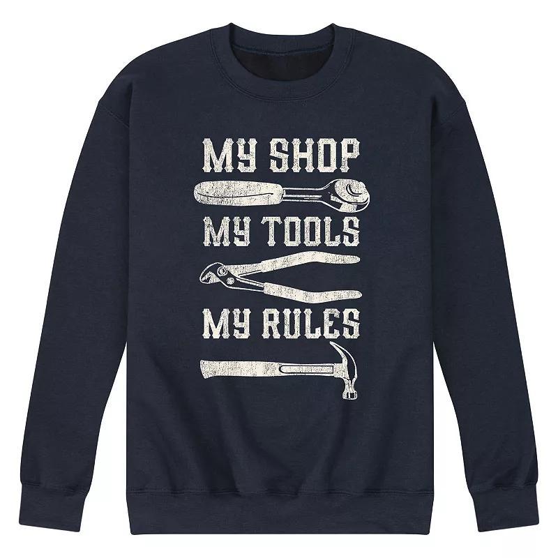 Mens My Shop My Rules Sweatshirt Blue Product Image