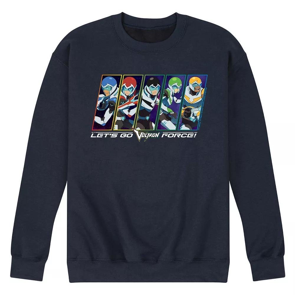 Mens Voltron Lets Go Voltron Force Fleece Sweatshirt Blue Product Image