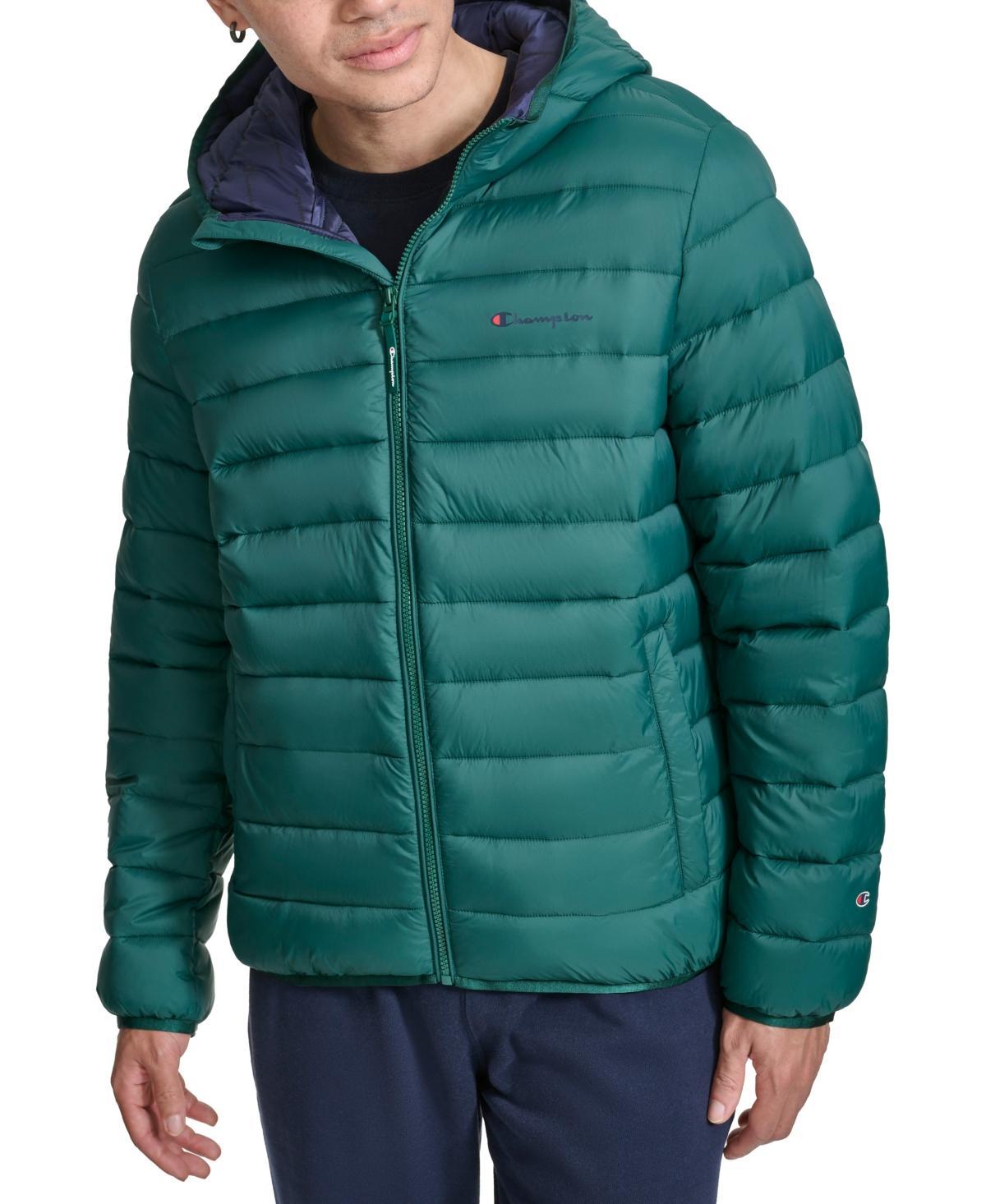 Mens Champion Lightweight Puffer Jacket with Hood Product Image