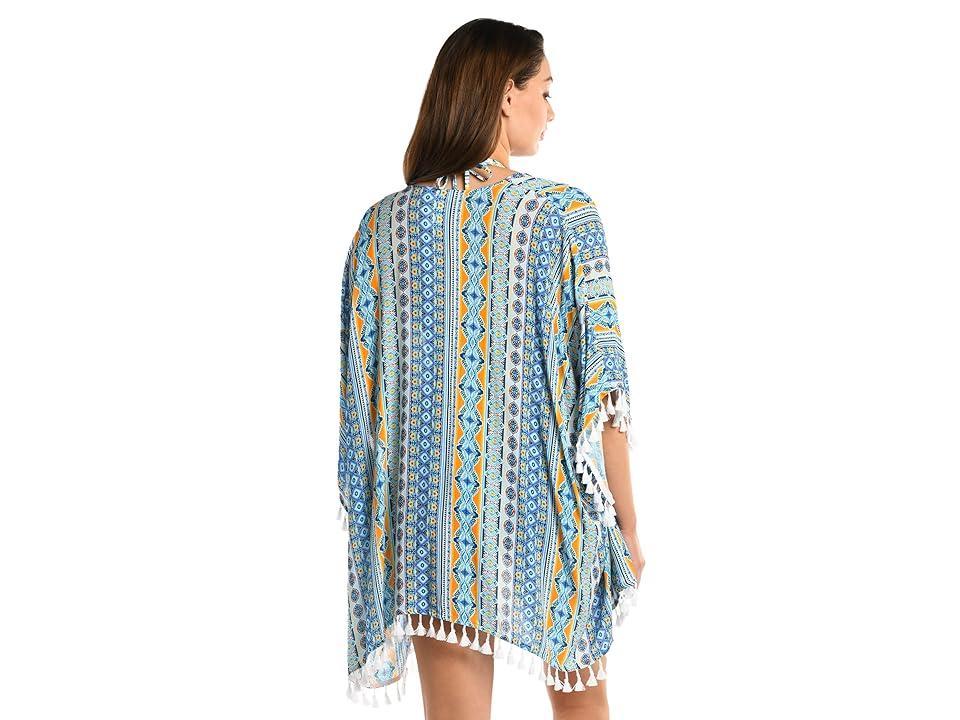 La Blanca Scarf City Open Front Kimono (Ice ) Women's Swimwear Product Image