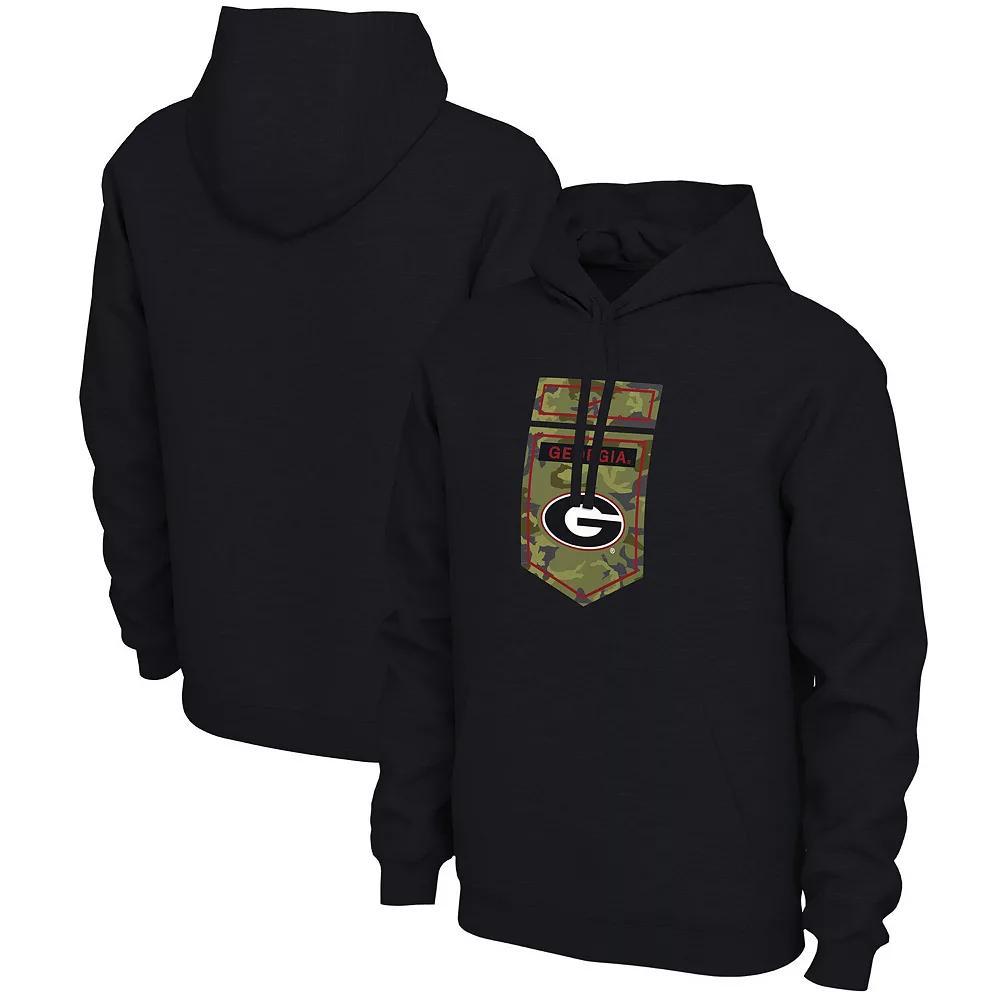 Men's Nike Black Georgia Bulldogs Veterans Camo Pullover Hoodie, Size: Large Product Image