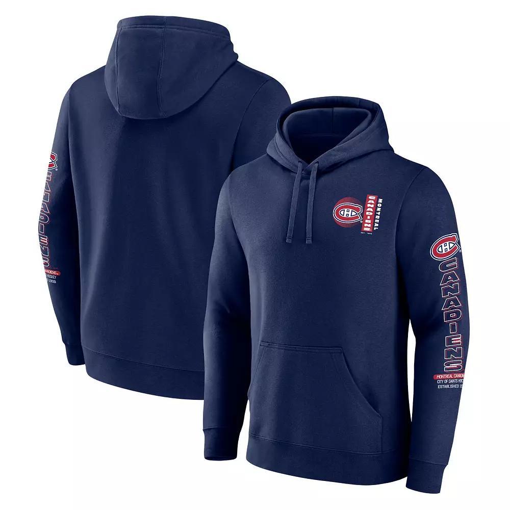 Men's Fanatics Navy Montreal Canadiens Revolution Pullover Hoodie, Size: Medium, Cnd Blue Product Image