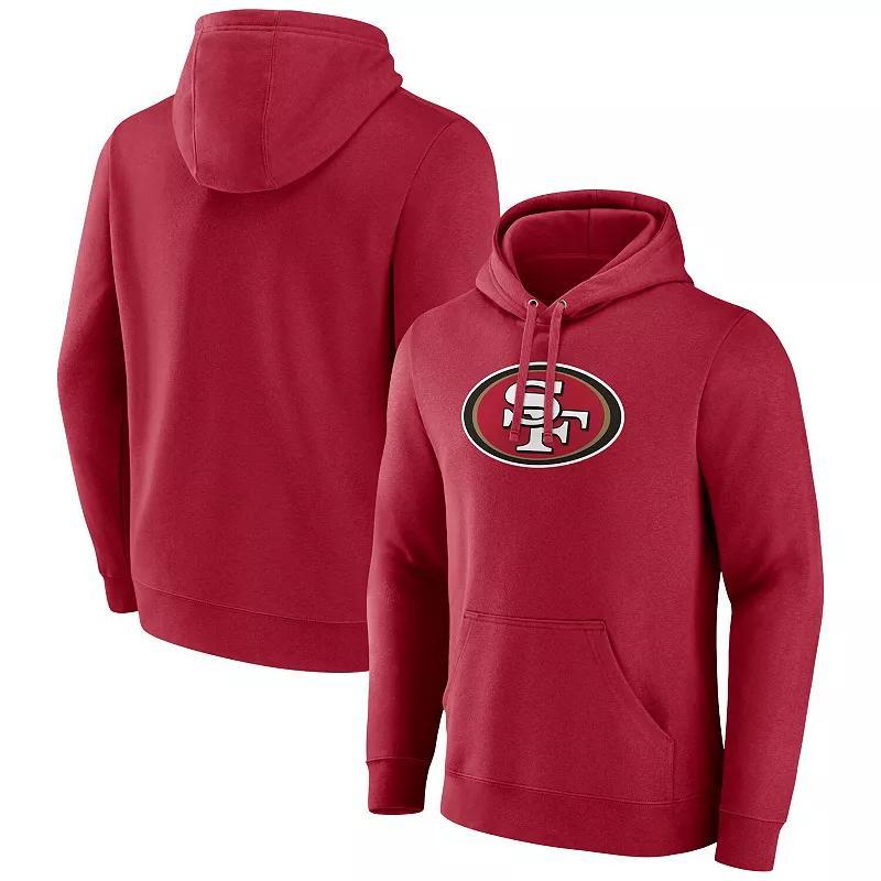 Men's Fanatics Red Kansas City Chiefs Primary Logo Fleece Pullover Hoodie, Size: 4XL Product Image