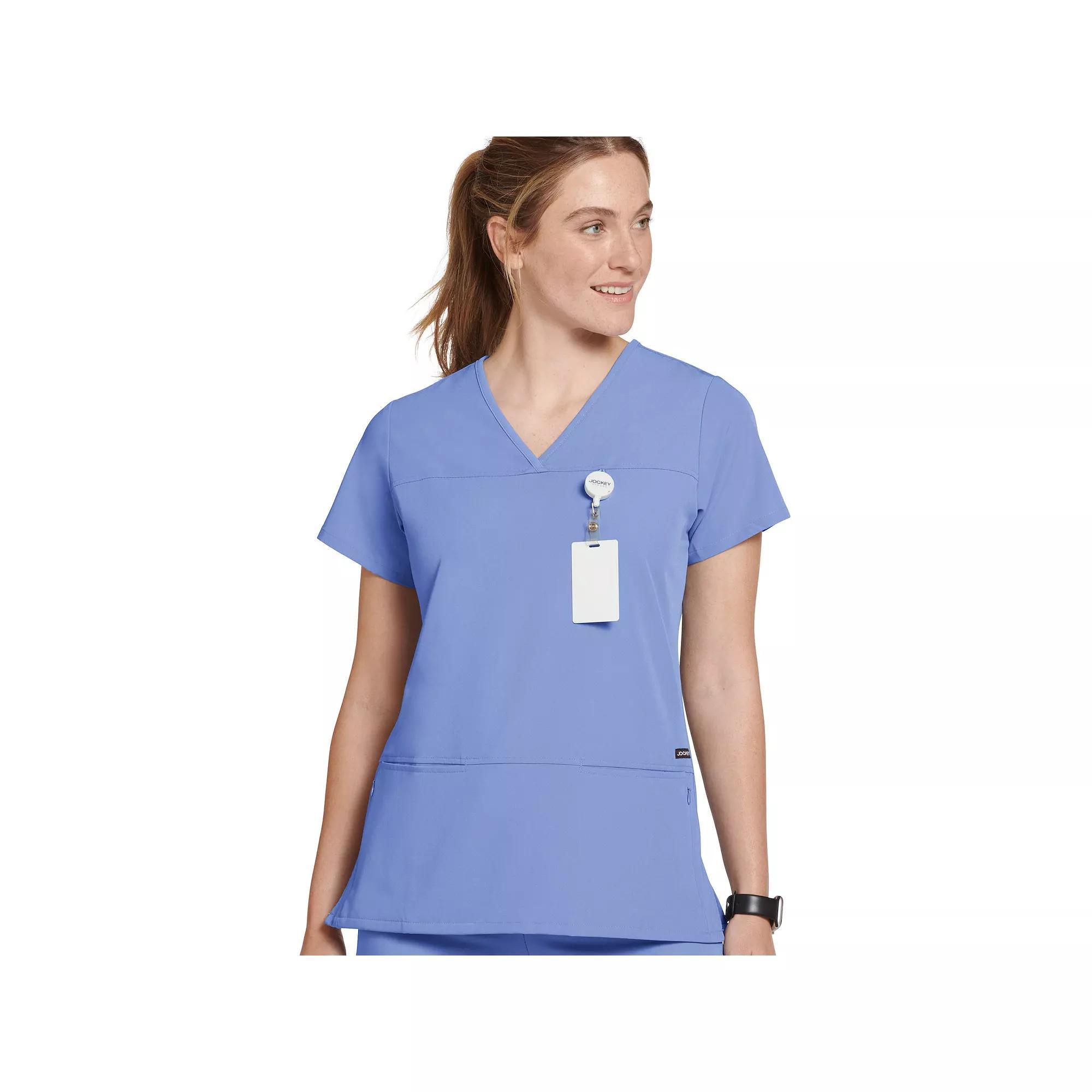 Women's Jockey® Scrubs True Fit Crossover V-Neck Top 2299, Size: Large, Black Product Image