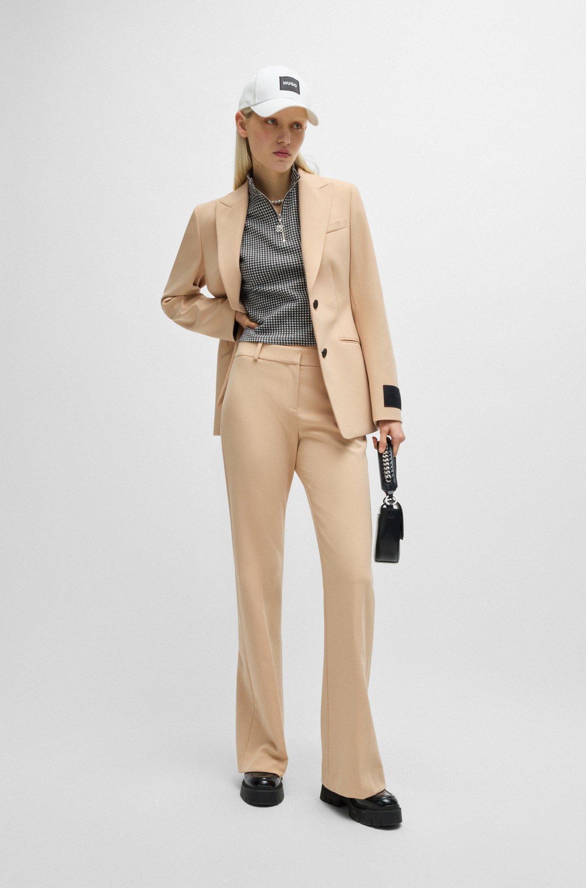 Top in houndstooth jacquard with zip closure Product Image