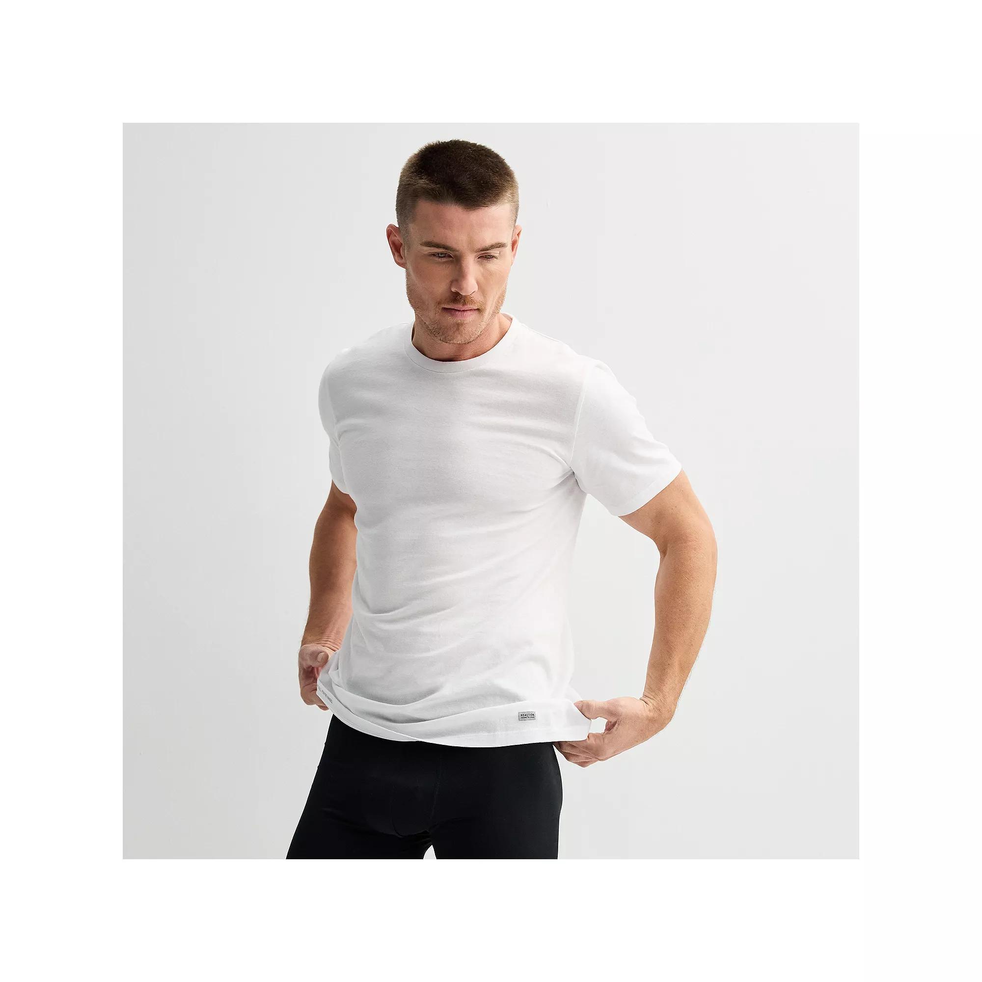 Men's Kenneth Cole Reaction Cotton Crew Neck Undershirts 3-Pack, Size: Small, White Product Image