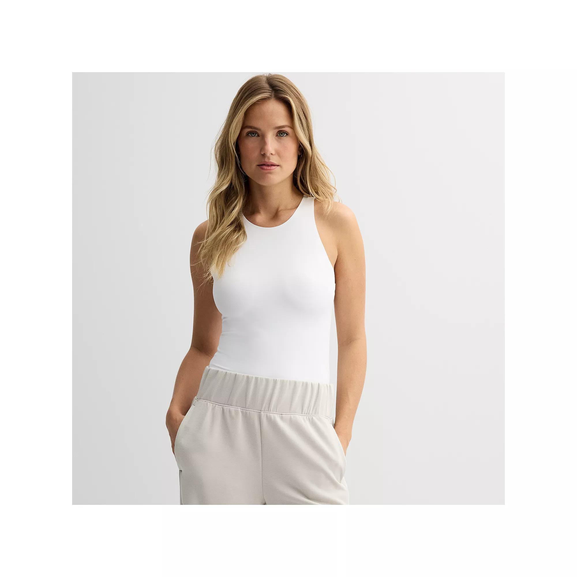Women's FLX Affirmation High Neck Bodysuit, Size: Small, Modern White Product Image