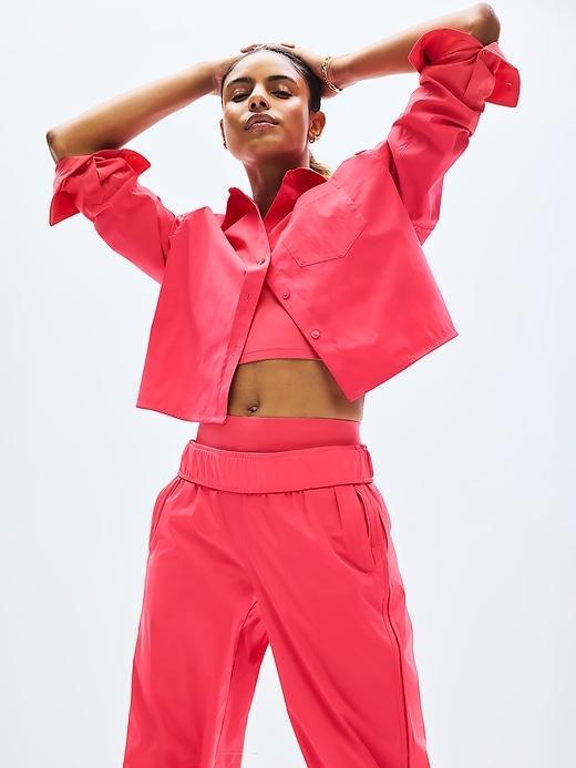 Midday Cropped Poplin Shirt Product Image