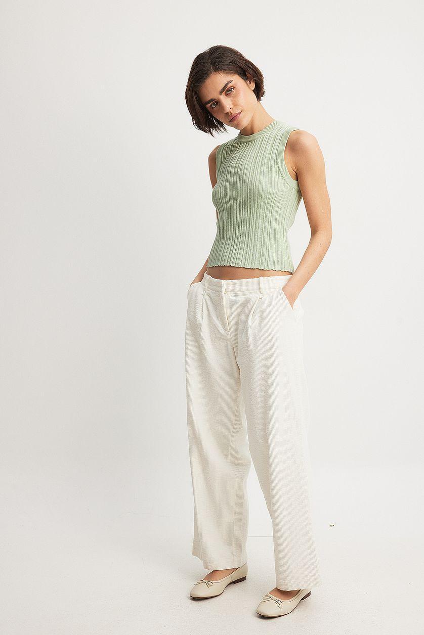Knitted Ribbed Sleeveless Top Product Image