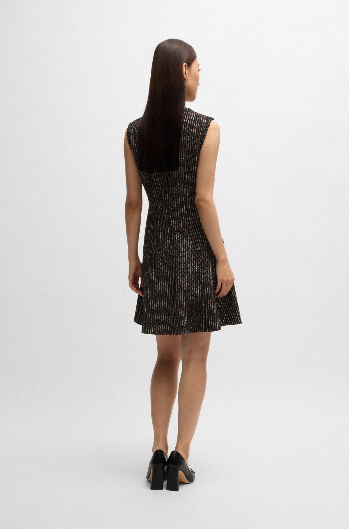 Tape-trim dress in jersey bouclé Product Image