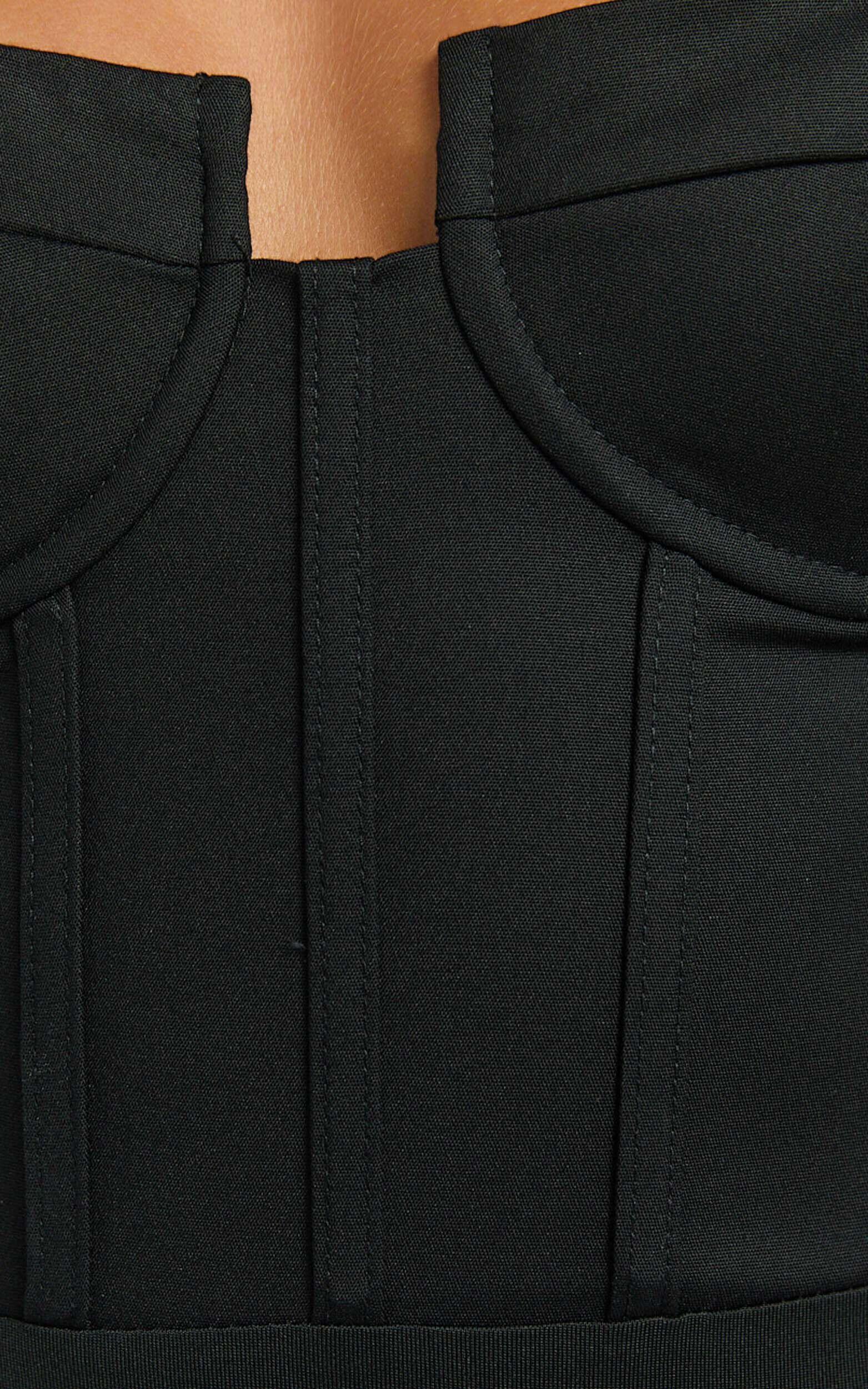 Brigitte Bodysuit - Sweetheart Paneled Bodysuit in Black Product Image