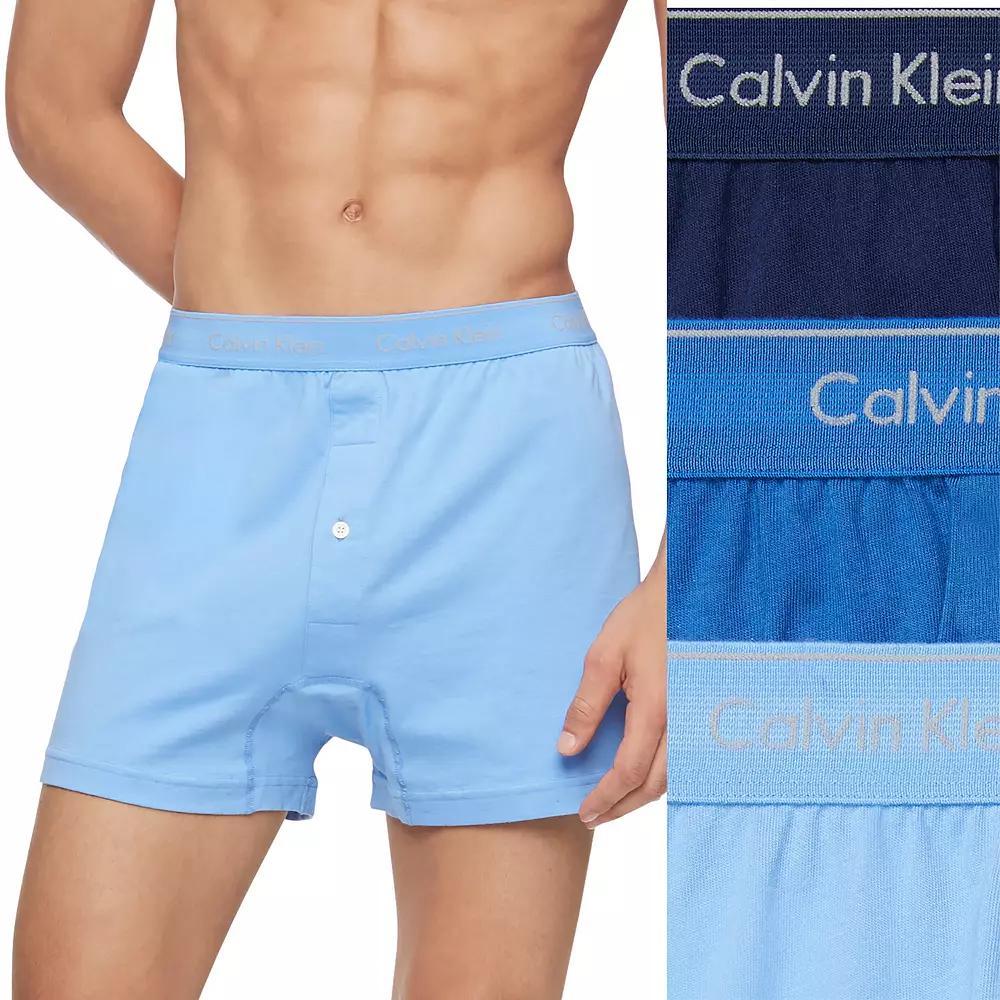 Men's Calvin Klein 3-pack Cotton Classics Woven Boxers, Size: Small, Black Patterned Product Image