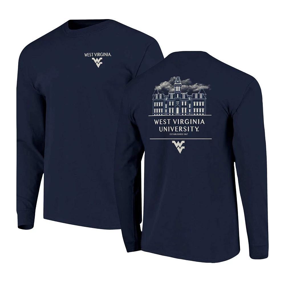 Mens West Virginia Mountaineers Comfort Colors Campus Nights Long Sleeve T-Shirt Blue Product Image