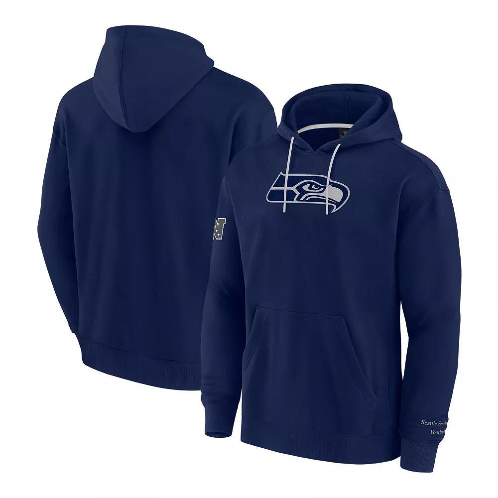 Men's Fanatics College Navy Seattle Seahawks Elements Pace Fleece Pullover Hoodie, Size: 5XL, Team Product Image