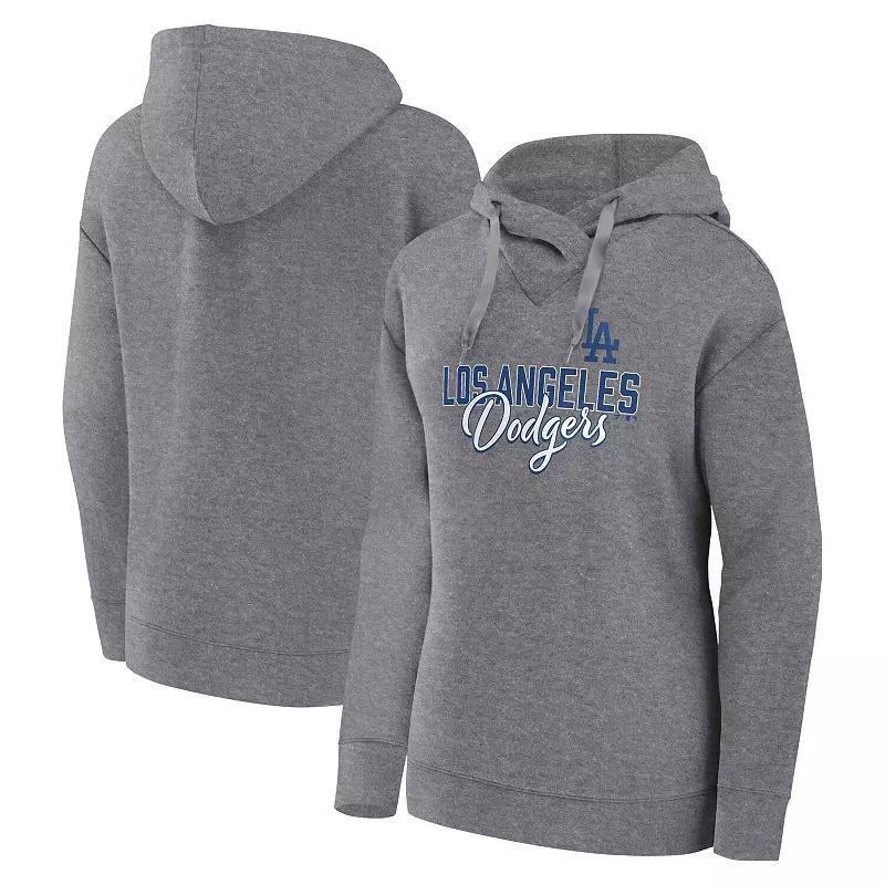 Womens Profile Heather Gray Los Angeles Dodgers Plus Size Pullover Hoodie Product Image
